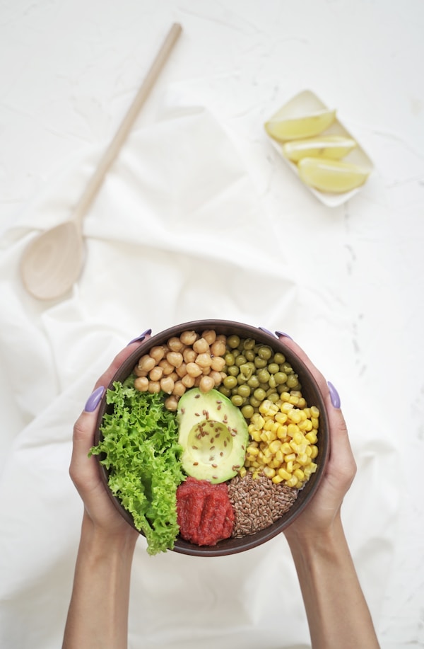 a bowl of food